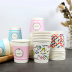 100pcs/pack 6/7oz Disposable Paper Cup Office Coffe Cup Water Drinking Cup Hot Drinking Party Supplies