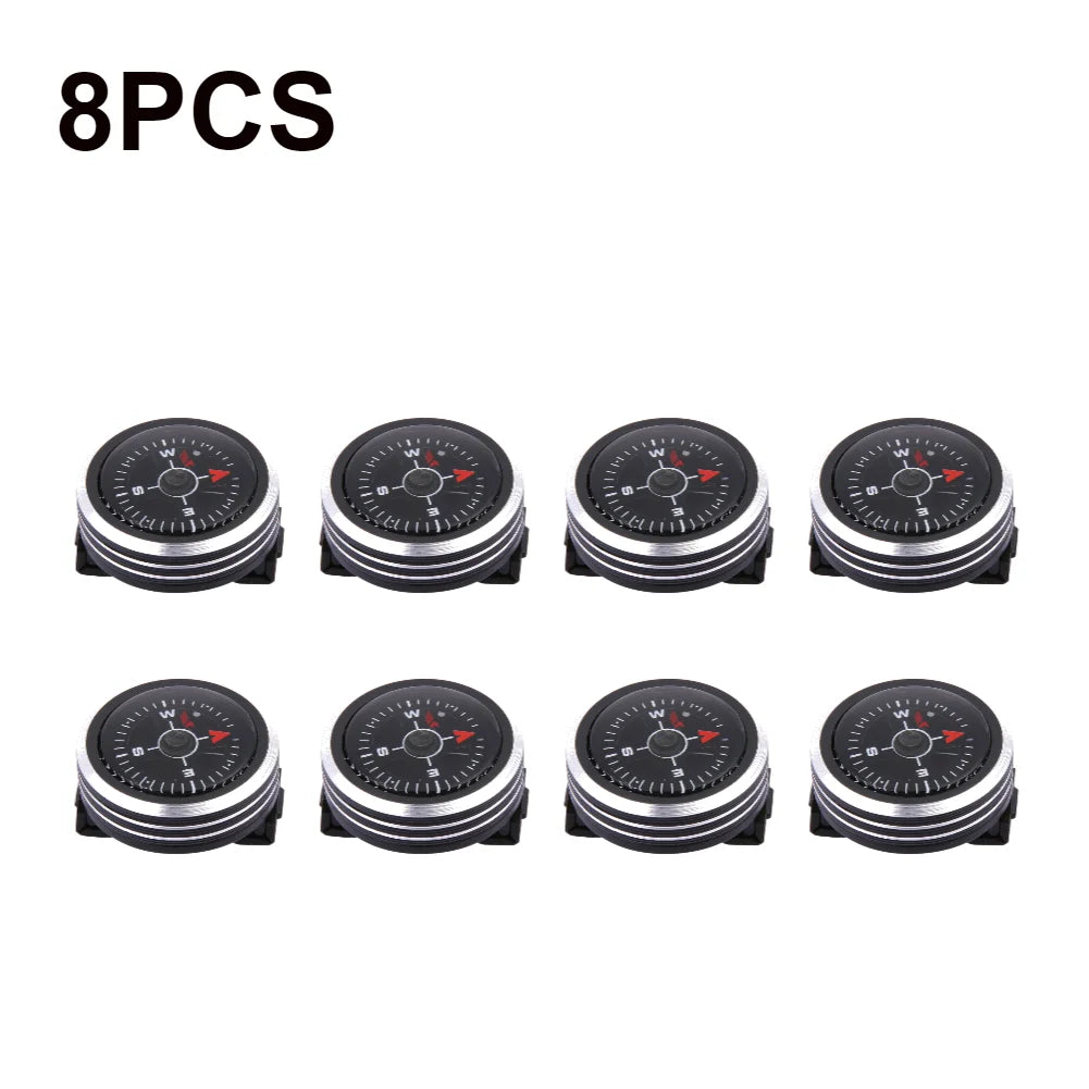 Mini Watch Strap Button Compass for Paracord Bracelet Survival Mini Pocket Compass Outdoor Hiking Camping Accessories Tools