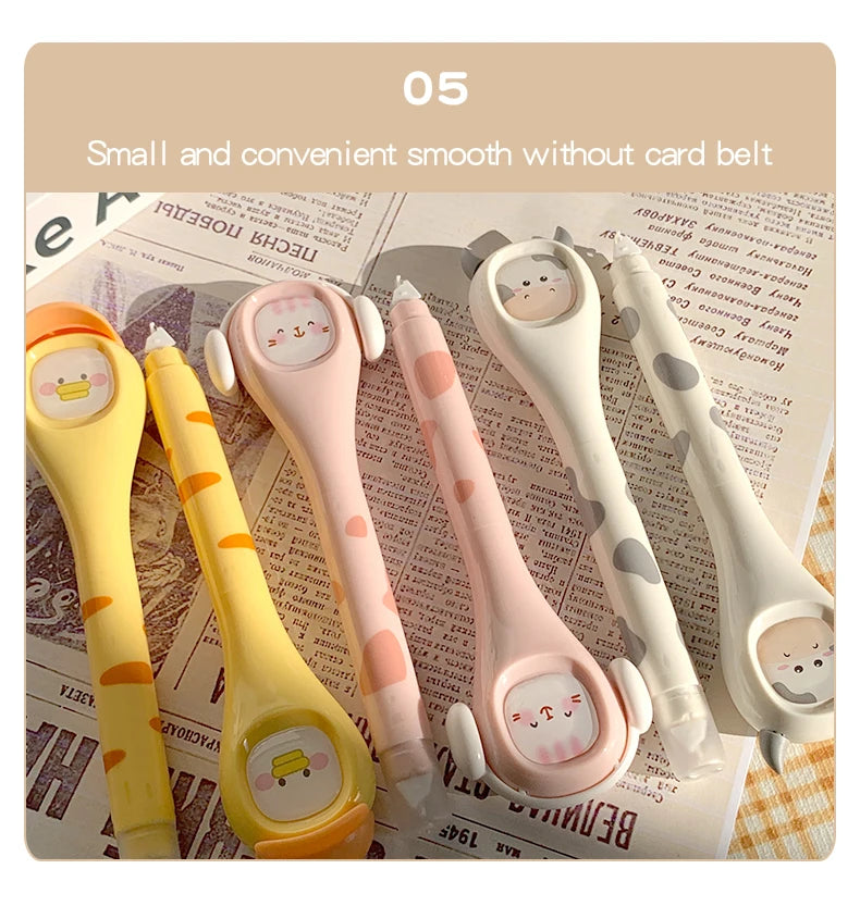 Students Lovely Mute Cow Duck Cat Correction Hand-held Pencil style Altered Large Capacity Smooth Fall