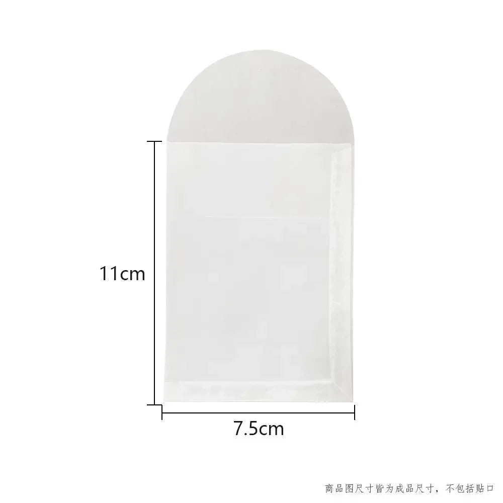 50pcs/lot Translucent Mini Envelope Jewelry Storage Bag for Card Earring Necklace Gift Packaging Bags Wedding Wedding Envelopes