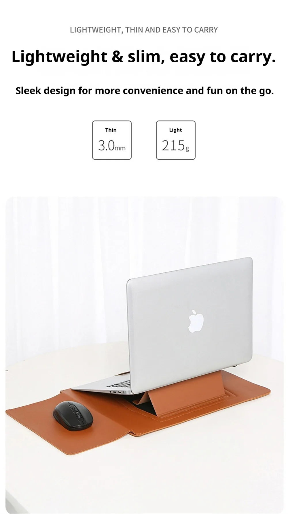 PU Leather Laptop Computer Sleeve Case Bag Stand Cover Pouch Man Women 13 14 15 15.6 16 inch for Macbook Air Samsung HP Lenovo