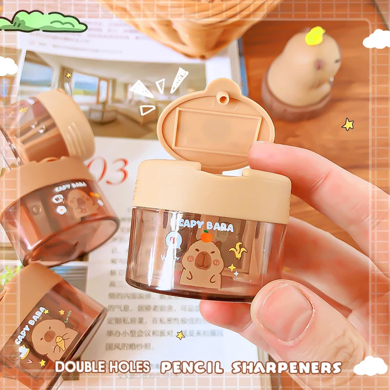 kawaii stationery supplies bar teacher accessories school useful  cute capybara pencil Sharpener aesthetic school supplies