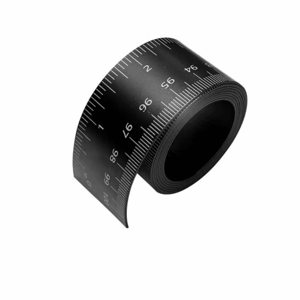 Black Magnetic Border Ruler with Both Inches and Centimeters Dual Scale Flexible Ruler Measuring Tool Magnetic Flexible Ruler