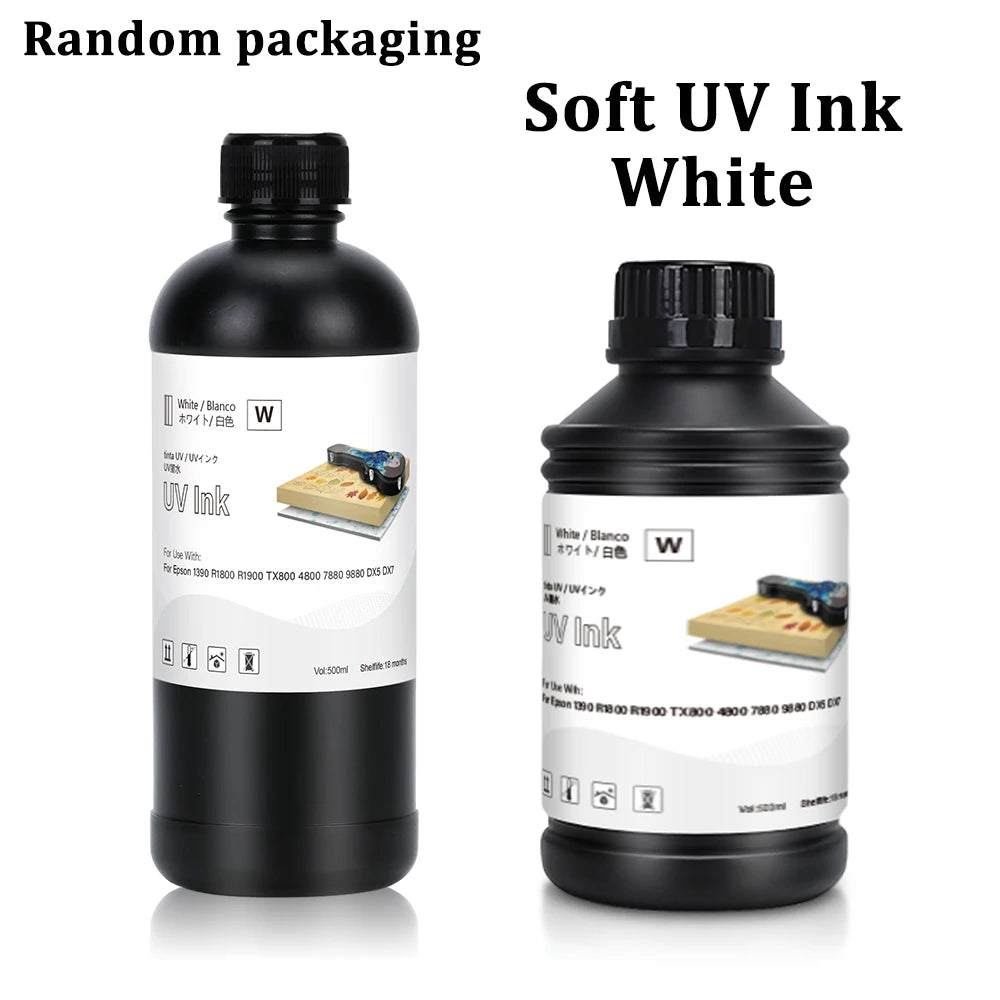 500ml LED UV Ink for Epson All Flat UV Printers For Epson 1390 R1800 R1900 TX800 4800 7880 9880 DX5 DX7 Printer