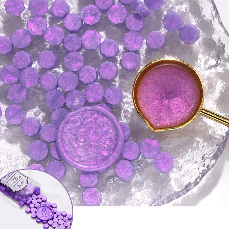 100Pc Glitter Sealing Wax Seal Stamp Wax Beads Scrapbook Material Wedding Birthday Party Invitation Stamp DIY Stamp Decoration
