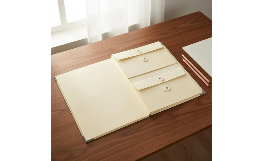 Manila Pocket Binder Multiple Pockets Expanding File Folder Expanding Document Organizer Easy to Organize Office Storage