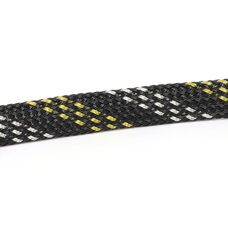 5M Multicolor PET Insulated Braid Sleeving 2mm - 40mm Expandable Wire Cable Sheath Flame-retardant Nylon Braided Mesh Tube DIY