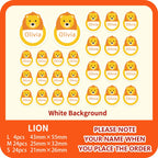 Custom Transparent Self-adhesive Baby Name Sticker Customised Kindergarten Tag in Hebrew Personalized Waterproof Stickers Label