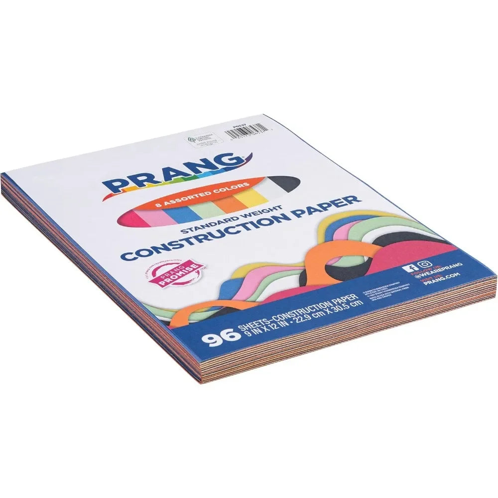 Craft Construction Paper Formerly Art Street, 96 Pages, 9 by 12 Inches, 8 Mixed Colors