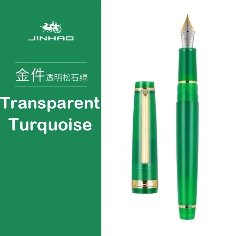 Jinhao 82 Fountain Pen Luxury Acrylic Ink Pen Spin  EF F M Nib Elegante Business Office School Supplies Writing Pen Stationery