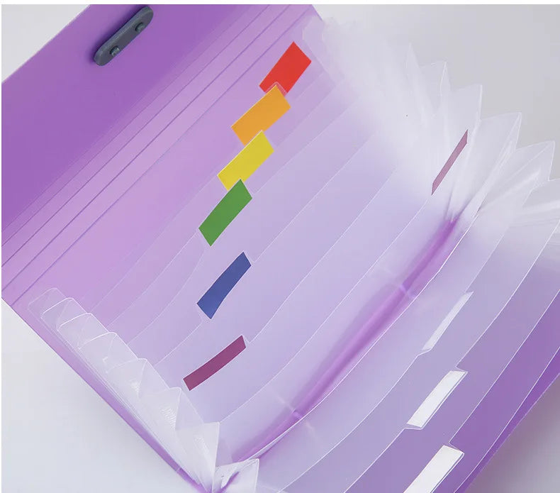 A6 Expanding File Folder Buckle Wallet Organ Bag Documents Folders Organizer File Pouch Bill Folder Family School Office Binder
