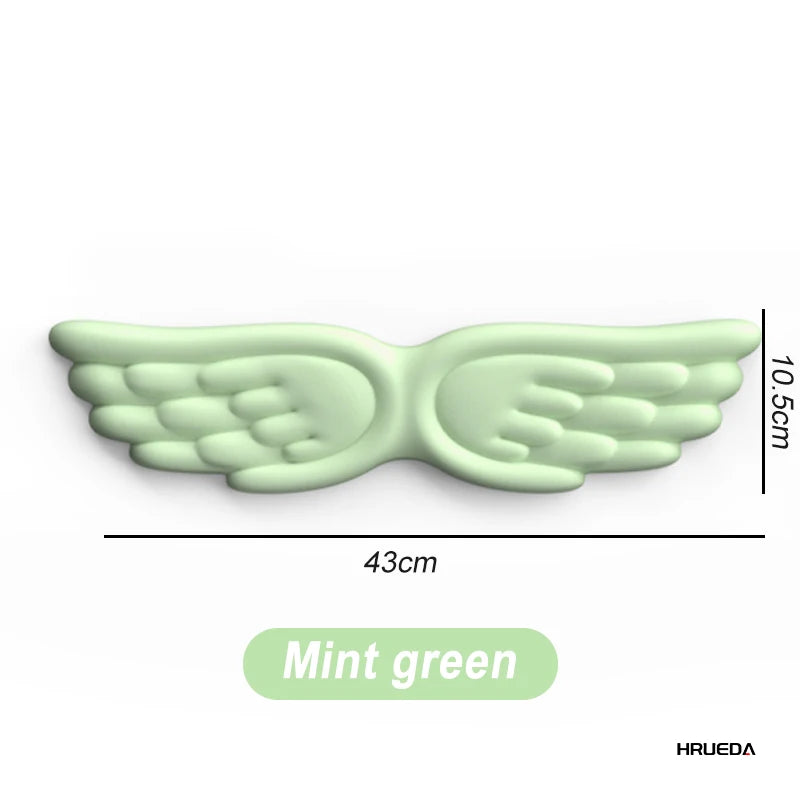 Mousepad Ergonomic Angel Keyboard Wrist Rest and Mouse Pad Set Reduce Wrist Pain for Office and Gaming Use Angel Wing, Memory Fo