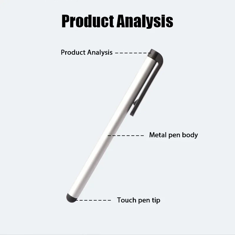 10pcs/lot Universal Capacitive Stylus Pens, High Precision Rubber Tip Touch Screen Pen for iPad iPhone Android Tablets & Smartph