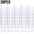 20/40PCS Disposable Dessert Cup Plastic Cup Tilted Circular Tasting Sample Birthday Wedding Appetizer Afternoon Tea Party