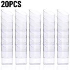 20/40PCS Disposable Dessert Cup Plastic Cup Tilted Circular Tasting Sample Birthday Wedding Appetizer Afternoon Tea Party