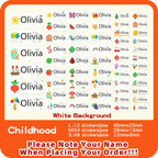 Custom Transparent Self-adhesive Baby Name Sticker Customised Kindergarten Tag in Hebrew Personalized Waterproof Stickers Label