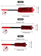 SEAMETAL Car Wheel Detailing Cleaning Brush Woolies Plush Car Rim Tire Wash Brushes Long Handle Bendable Auto Wheel Clean Tools