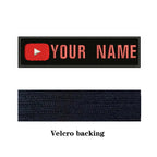 YouTube Logo 10X2.5cm Embroidery Custom Name Text Patch Stripes Badge Iron On Or  Patches