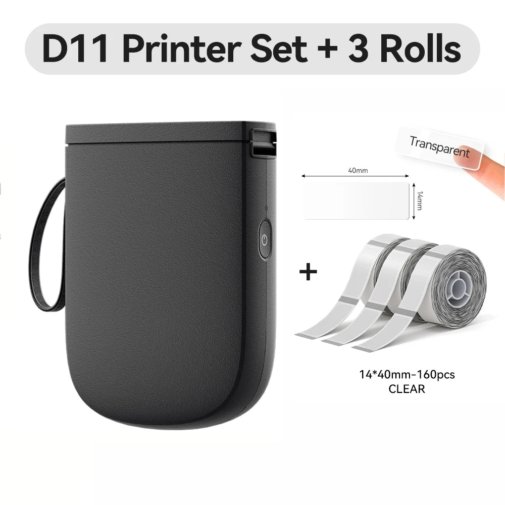 Niimbot D11 Mini Printer Wireless Phone Pocket Thermal Label Maker USB Rechargeable Inkless DIY Name Price Tag Sticker Machine
