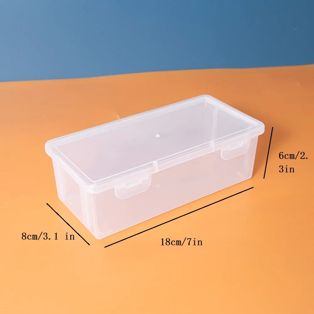 1pc Translucent PencCase Large Capacity Lightweight Convenient for School Supplies Storage Pen Box Organizer Box