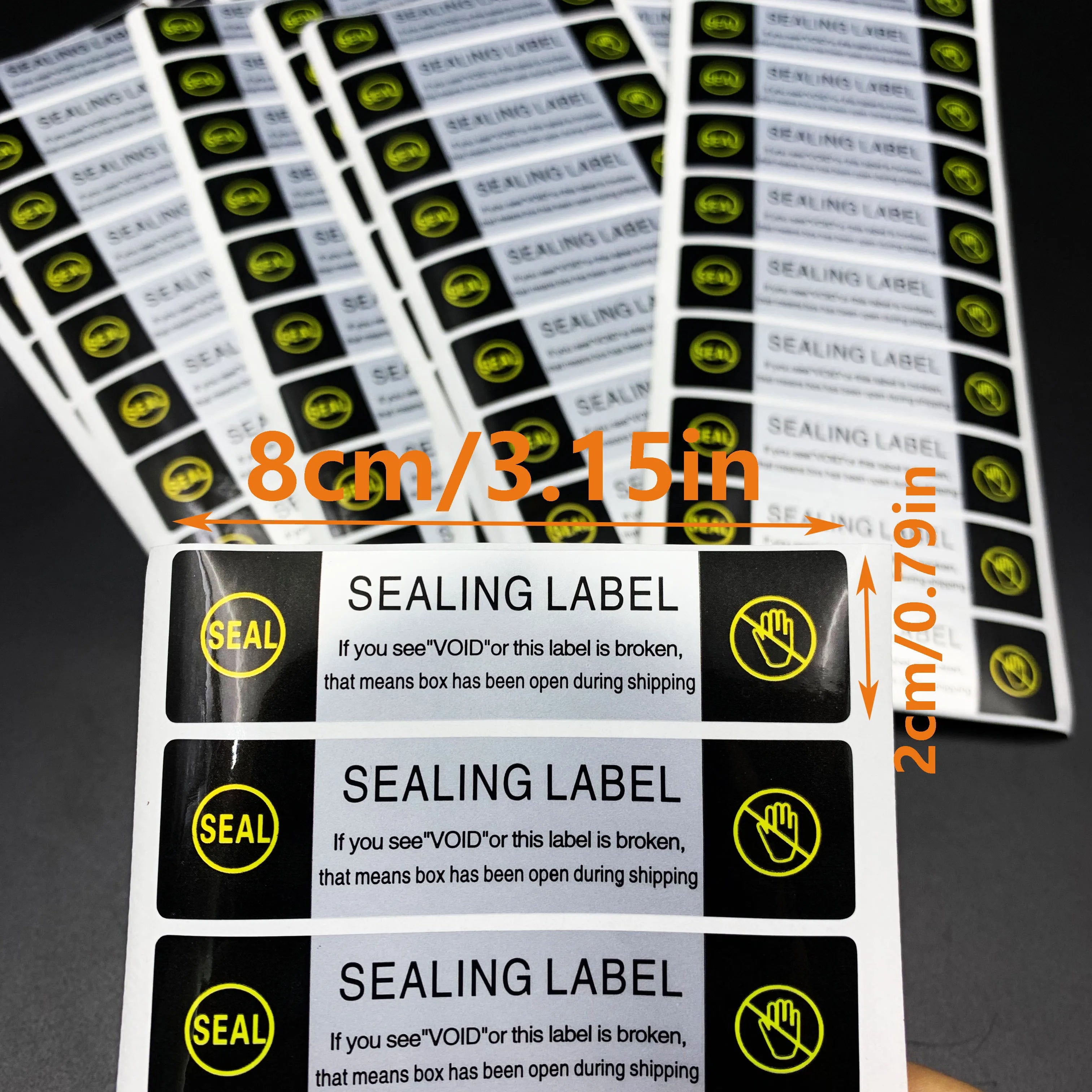 50pcs/100pcs VOID Bright Silver Shipping Sealing Label Stickers, Waterproof Tamper Proof Security Labels for Jar, Mailing Boxes