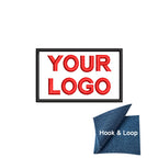 1PC 8x5cm Custom Name Tags Embroidered Patch Personalized Stripes Badge Number  Text Badge Iron On Backing Hook & Loop Backing