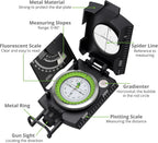 Proster IP65 Compass - Lensatic Sighting, with Clinometer & Carry Bag for Camping, Hiking, Geology