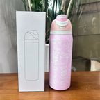 Stainless Steel Water Bottle 32oz Vacuum Insulated Water Bottle with Straw & Leak-Proof Lid Portable Handheld Vacuum Flasks