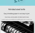 6 Sheets/time 10L Desktop Small Paper Shredder Office Household Electric Mini Shredder Filler Strip 6mm Strip Paper Cutter