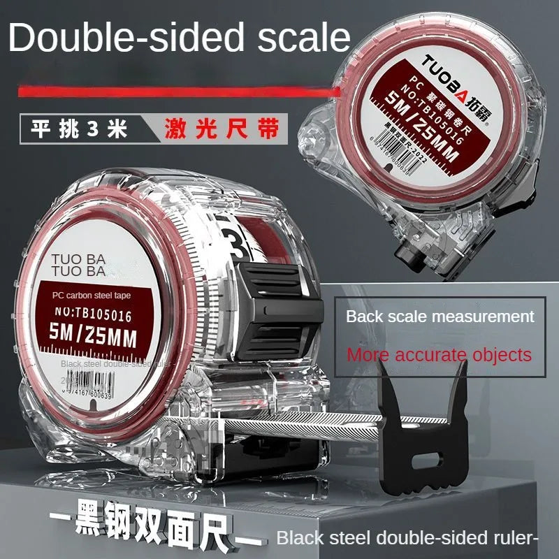 5/7.5/10 Meters High Precision Double Sided Graduated Tape Measure with Thickened Anti Drop and Wear-Resistant Steel Tape Measur