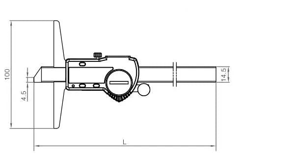 SHAHE Depth Vernier Caliper Micrometer 150/200/300 Mm Digital Vernier Caliper Stainless Steel Electric Digital Depth Gauge