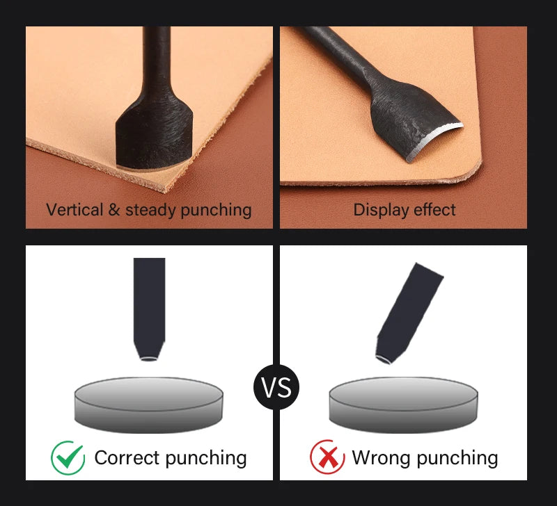 WUTA Basic Series 5-9 Pcs Leather Corner Cutter Set 1/4 Round Punches Leather Edge Cutting Die Strap Belt Wallet DIY Craft Tools