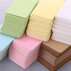 100/page Kraft Paper Cards Blank Business Card Message "Thank You" Cards Wedding Party Label Bookmark Learning Card &Invitations