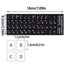 Keyboard Skin Fashion Keyboard Key Sticker Label Many Language Russian Arabic Spanish German French for 10-17 Inch Laptop