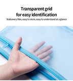 Nylon Mesh File Bag A4 A5 A6 Transparent Zipper Test Paper Information Bag Office Student Pen Bag Subject Bag Puzzle Storage Bag