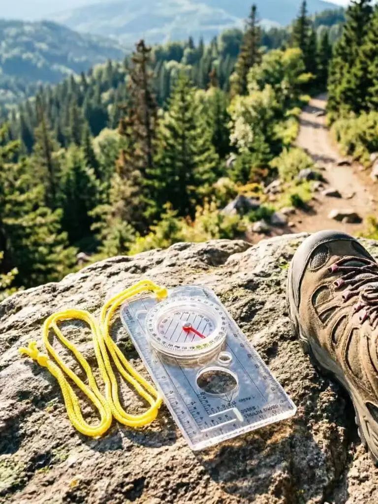 Outdoor Compass Navigation Map Ruler - Scouting Scale Orienteering Gear for Hunting Survival Travel And Backpacking