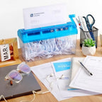 ABS Hand Shredder Hand Crank Transparent Paper Cutting Tool Mini Eco-Friendly Documents Paper Cutting Tool Christmas Gift