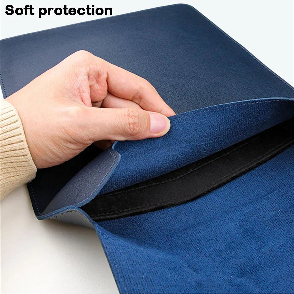 PU Leather Laptop Computer Sleeve Case Bag Stand Cover Pouch Man Women 13 14 15 15.6 16 inch for Macbook Air Samsung HP Lenovo