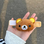 Kawaii Rilakkuma Easy Bear Phone Rope Chain Keyrings Lazybear Doll Keychains Bag Key Pendants Gift