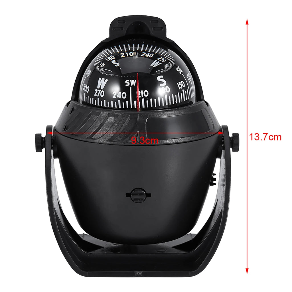 Navigation Pivoting High Precision LED Light Pivoting Compass Navigation Electronic Compass for Marine Boat Car
