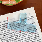 Cute Transparent Bingder Clips for School & Office Supplies Stationery Big Clear File Document Clamps