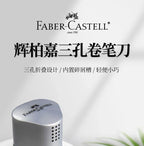 Faber-Castell Grip Trio 3-in-1 Artist Pencil Sharpener, Manual Handheld Sharpener for Colored Pencil, Jumbo and Graphite Pencils