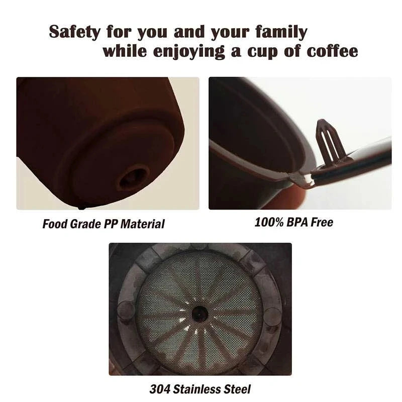 3pcs/Set Refillable Dolce Gusto Coffee Capsule Nescafe Dolce Gusto Reusable Capsule Gusto Capsules Dolce Gusto Refill 200 Times