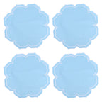 4PCS Cotton Napkins With Wavy Edge Embroidery Suitable for Dinner Wedding Hotel Christmas