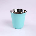 160ML 304 Espresso Mugs Stainless Steel Coffee Milk Water Drink Breakfast Cups Insulated Double Wall Safe Texture