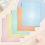 10Pcs Plastic Index Divider Tabs Multicolor Smooth Surface Easy Use Office Index Tabs Binder Dividers Label A4
