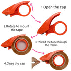 Heavy Duty Shipping Tape Dispenser Eco-Friendly Reusable Replaceable Master Piece for Pros with Patented 10° Sloped Design