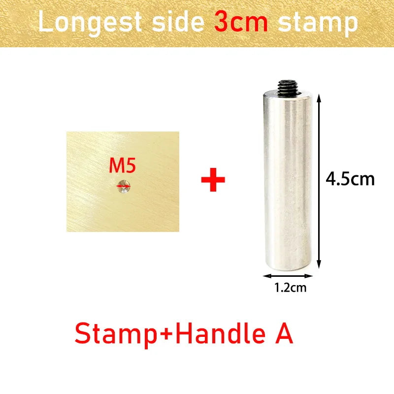 Leather Stamp LOGO Customisation Brass Mould Hand Punching Leather Stamps Brand Working Carving Stamping Punches Tools Craft