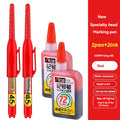 45mm Waterproof Long Head Nib Deep Hole Markers Pen Tile Carpenter Pen Multi-purpose for Woodworking Black/White/Red Ink