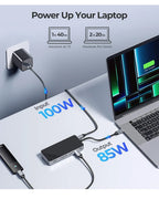ORICO M.2 SSD Enclosure USB C Hub Splitter PD100W Extension Docking Station 10Gbps M2 NVMe SATA External Case 4K 60Hz HDMI-Com